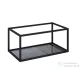 AREZZO design Monterey alsó polcos fekete fémkeret 80, grafit szürke üvegpolccal AR-167666
