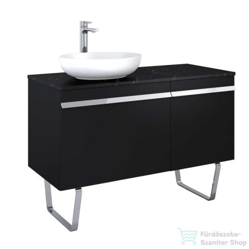 AREZZO design Nevada 50 cm-es oldalszekrény 1 fiókkal, Matt Fekete színben AR-167689