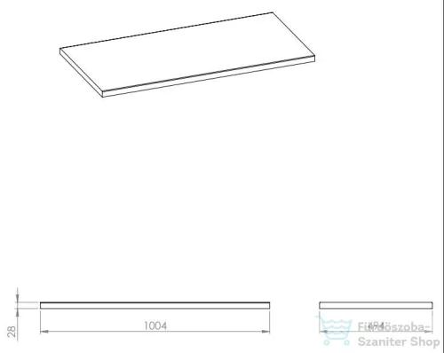 AREZZO design 100x49,4x2,8 cm mosdópult, Mf. Fehér színben