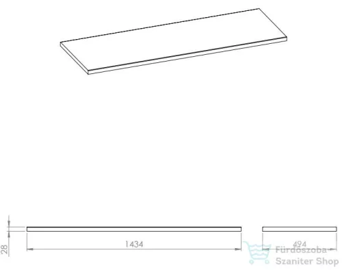 AREZZO design 140(70+70)x49,4x2,8 cm mosdópult, Természetes tölgy