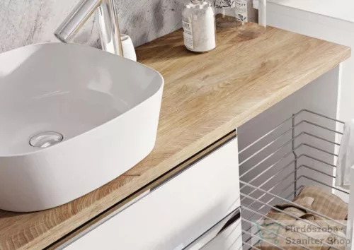 AREZZO design 140(70+70)x49,4x2,8 cm mosdópult, Természetes tölgy