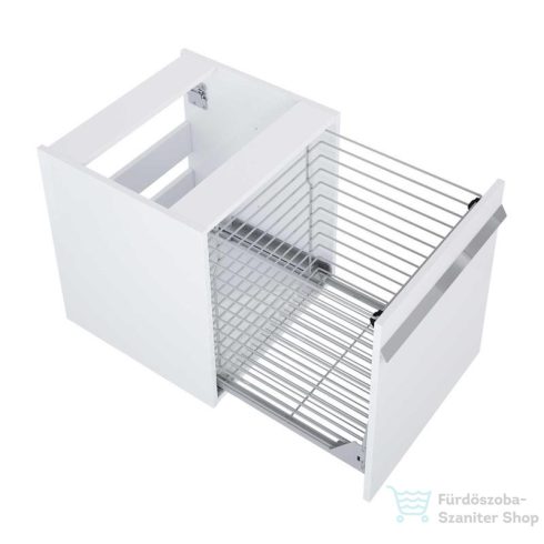 AREZZO design Nevada 50 cm-es oldalszekrény szennyeskosárral, Mf. Fehér színben AR-167726