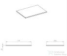 AREZZO design 70x49,4 cm márvány mosdópult Matt Fekete színben AR-167807