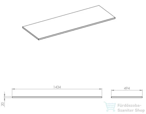 AREZZO design 140 (70+70)x49,4 cm márvány mosdópult Matt Fekete színben AR-167809