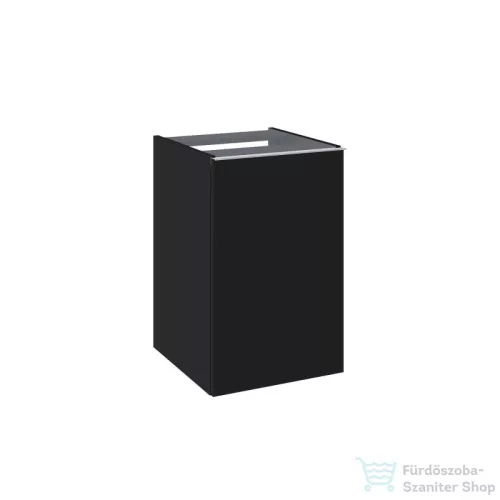 AREZZO design MONTEREY 40 cm-es oldalszekrény szennyeskosárral Matt fekete színben AR-168113