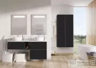 AREZZO design Monterey Slim 20 cm-es nyitott elem matt fekete színben, AR-168115