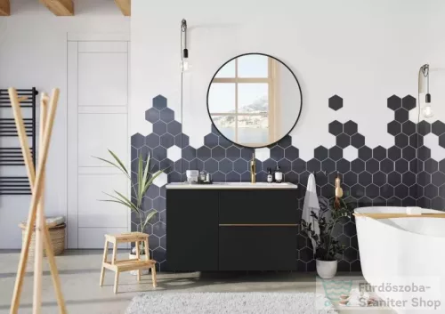 AREZZO design SHARON kerek LED tükör 60 cm, fekete AR-168121