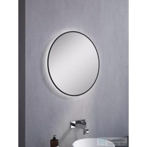 AREZZO design SHARON kerek LED tükör 80 cm, fekete AR-168122
