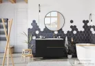 AREZZO design SHARON kerek LED tükör 80 cm, fekete AR-168122