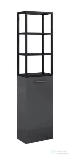 AREZZO design MONTEREY függőpolc üveggel 40/80,  matt fekete AR-168186