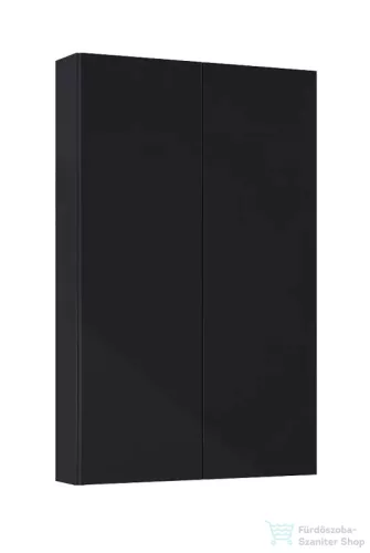 AREZZO design 50 cm-es univerzális felső szekrény (12,6 cm mély) 2 ajtós Mf. fekete színben AR-168308