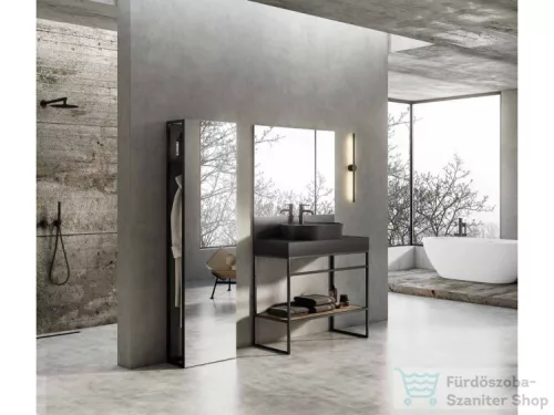 AREZZO design NEBO TÜKÖR CANELA TÖLGY POLCCAL 50/190, MATT FEKETE AR-168366