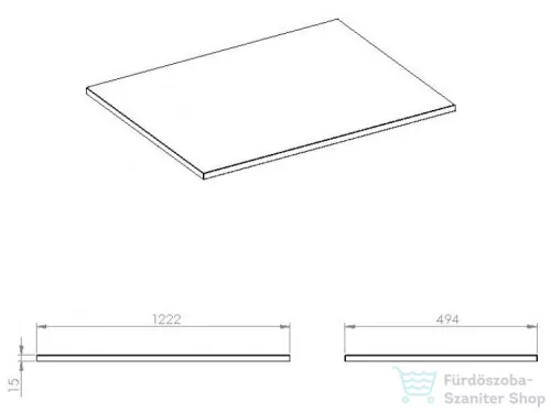 AREZZO design MÁRVÁNY MOSDÓPULT 120/49,4/1,5 MATT FEHÉR AR-168391
