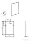 AREZZO design keretes tükör 50x80 cm, fekete AR-168408