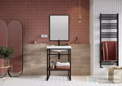 AREZZO design keretes tükör 50x80 cm, fekete AR-168408