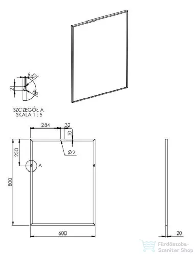 AREZZO design keretes tükör 60x80 cm, króm AR-168420