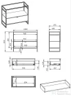AREZZO design NEBO alsószekrény 100 cm-es, 1 fiókkal, Canela tölgy, matt fekete (2 doboz) AR-168433SET