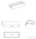 AREZZO design univerzális polc bármely modellhez 40 cm, matt fekete színben AR-168449