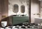 AREZZO design SHARON ovális LED tükör 52/92, arany AR-168463