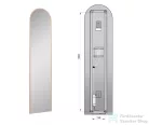 AREZZO design SHARON LED tükör 35/150, fekete AR-168508
