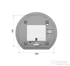AREZZO design kerek LED tükör 100 cm, arany AR-168512