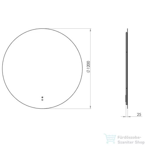 AREZZO design kerek LED tükör, 120 cm  AR-168513