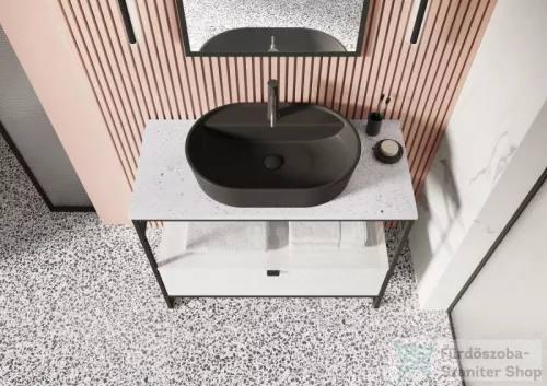 AREZZO design TERRAZZO márvány mosdópult 60/46/2 fehér matt AR-168538
