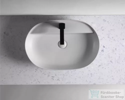 AREZZO design TERRAZZO márvány mosdópult 80/46/2 fehér matt AR-168539