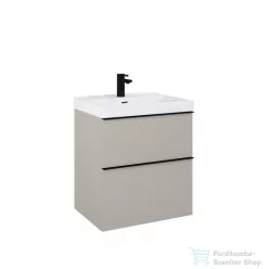   AREZZO design MONTEREY 60 cm-es alsószekrény 2 fiókkal matt beige színben, szifonkivágással AR-168586