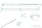 AREZZO design MONTEREY fogantyú 100 cm-es, rozé arany AR-168659
