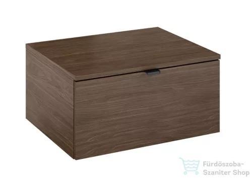 AREZZO design NEBO alsószekrény 80 cm-es, 1 fiókkal, lincoln dió, matt fekete (2 doboz) AR-168680SET