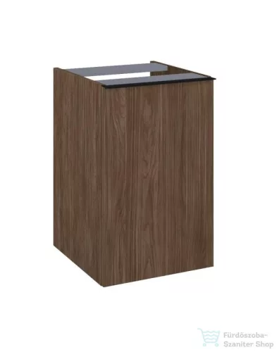 AREZZO design MONTEREY 40 cm-es oldalszekrény szennyeskosárral Lincoln dió színben AR-168692