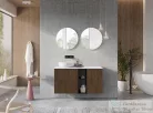 AREZZO design MONTEREY 40 cm-es oldalszekrény szennyeskosárral Lincoln dió színben AR-168692
