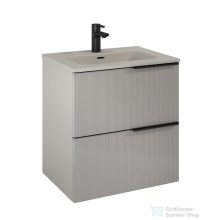   AREZZO design MONTEREY GLASS 60 cm-es alsószekrény, 2 fiókkal, matt bézs AR-168741