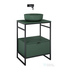   AREZZO design NEBO alsószekrény 60 cm-es, 1 fiókkal, matt zöld, matt fekete (2 doboz) AR-168749SET