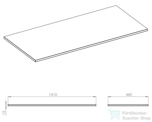 AREZZO design márványpult 140/46/1,5 matt terra pink AR-168826