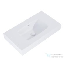   AREZZO design MABEL öntöttmárvány falra szerelhető mosdó 80 cm, matt fehér AR-168852