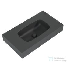   AREZZO design MABEL öntöttmárvány falra szerelhető mosdó 80 cm, matt antracit AR-168854