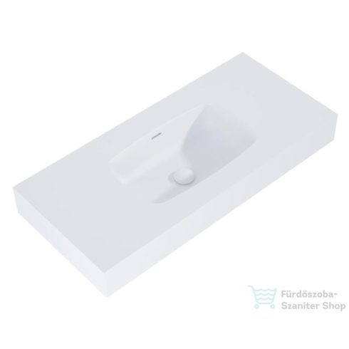 AREZZO design MABEL öntöttmárvány falra szerelhető mosdó 100 cm, matt fehér AR-168860