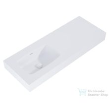   AREZZO design MABEL öntöttmárvány falra szerelhető mosdó 120 cm, bal, matt fehér AR-168868