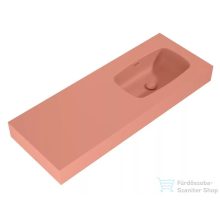   AREZZO design MABEL öntöttmárvány falra szerelhető mosdó 120 cm, jobb, matt terra pink AR-168883