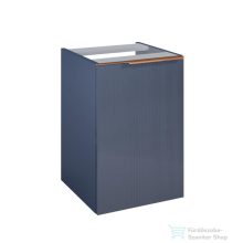   AREZZO design MONTEREY GLASS 40 cm-es oldalszekrény szennyeskosárral kék színben AR-169410