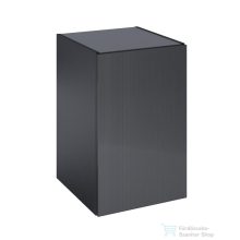   AREZZO design MONTEREY GLASS 40 cm-es oldalszekrény 1 ajtóval fekete színben AR-169413