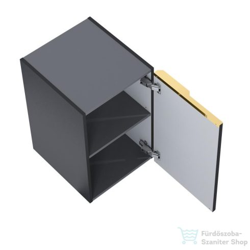 AREZZO design MONTEREY GLASS 40 cm-es oldalszekrény 1 ajtóval fekete színben AR-169413