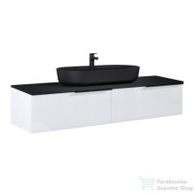   AREZZO design MONTEREY 160 cm-es alsószekrény 2 fiókkal fényes fehér színben AR-169442