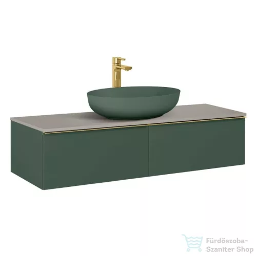 AREZZO design MONTEREY 120 cm-es alsószekrény 2 fiókkal matt zöld színben AR-169468