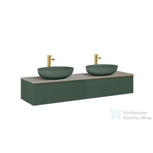 AREZZO design MONTEREY 160 cm-es alsószekrény 2 fiókkal matt zöld színben AR-169475