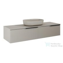   AREZZO design MONTEREY GLASS 160 cm-es alsószekrény, 2 fiókkal, matt bézs AR-169483