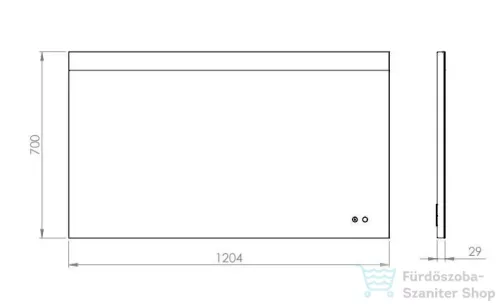 AREZZO design EVA 120/70 cm LED tükör AR-169508