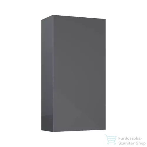 AREZZO design 40 cm-es univerzális felső szekrény (21,6 cm mély) 1 ajtós, magasfényű antracit színben AR-169665